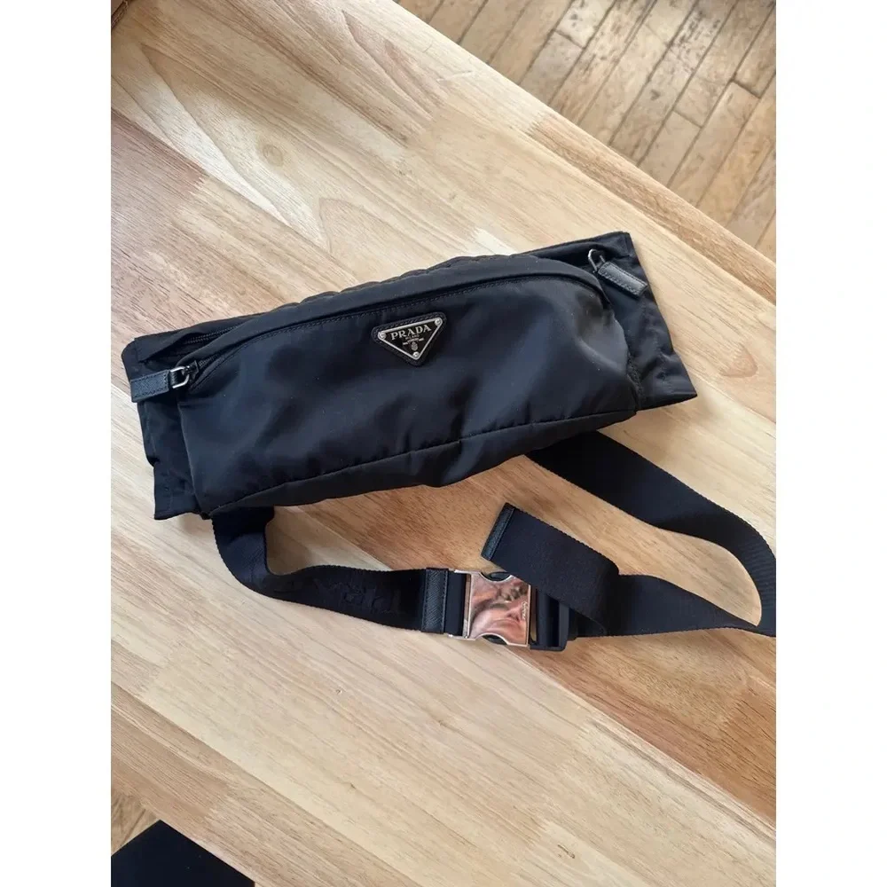 Prada Black Nylon Crossbody Belt Bag
